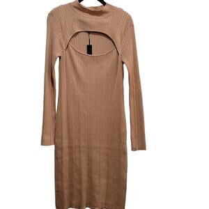 NWT House of Harlow 1960 Mock Neck Cutout Sweater Dress, XL